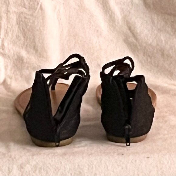 Bongo Girls Black Sprakly Thong Sandal Size 2M - Picture 4 of 9